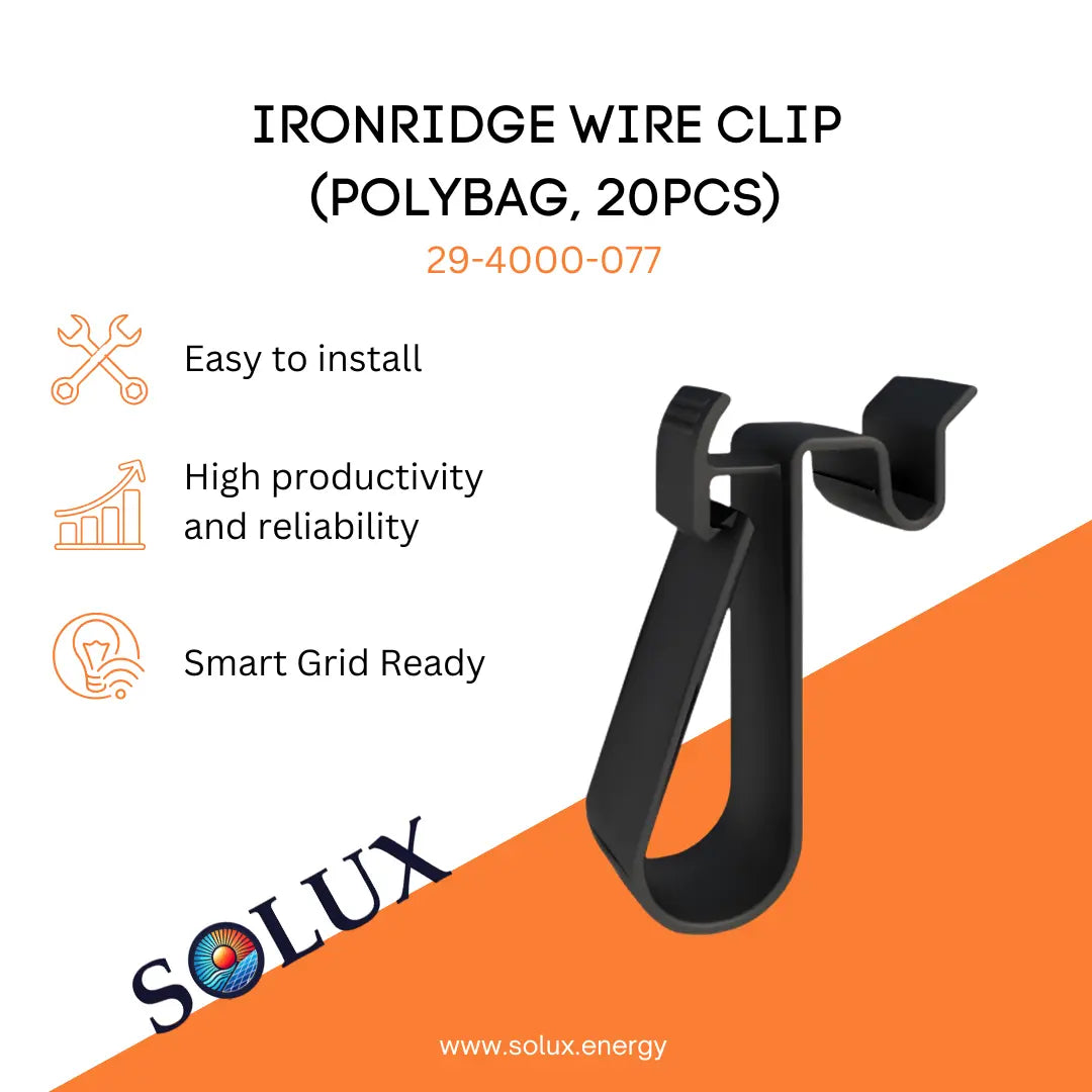 This is an image of Ironridge Wire Clips (Polybag, 20pcs)